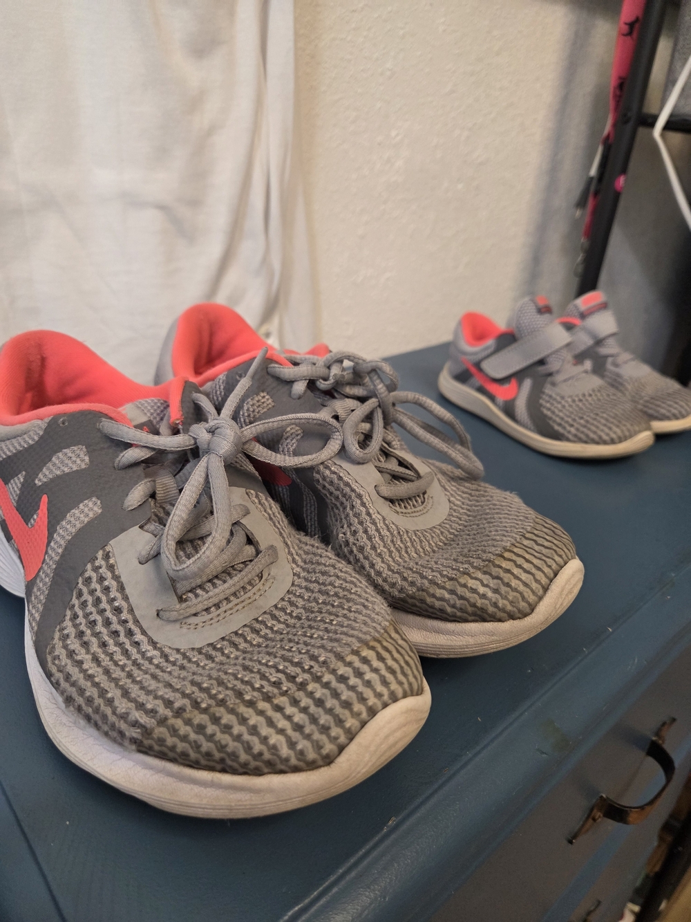 Nike  Grey and Coral Athletic Sneakers Bundle